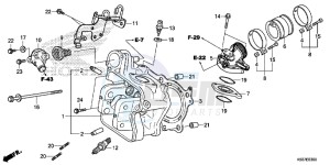 SH300AG TRX250T Europe Direct - (ED) drawing CYLINDER HEAD