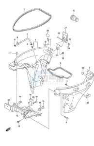 DF 9.9A drawing Side Cover - w/Remote Control