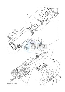 YXZ1000E YXZ10YMXH YXZ1000R EPS (2HCC) drawing EXHAUST