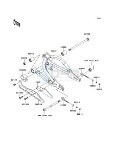 KLX110 KLX110CDF EU drawing Swingarm