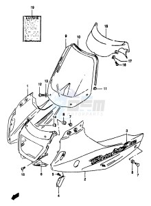 GSF1200A (E18) drawing COWLING BODY (GSF1200ST SV SAV)