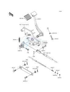 VN 800 B [VULCAN 800 CLASSIC] (B1-B5) [VULCAN 800 CLASSIC] drawing BRAKE PEDAL_TORQUE LINK