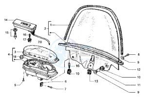 Hexagon 250 GT drawing Speedometer (kms)-Windshield