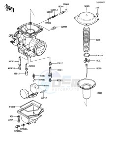 KZ 305 B [CSR BELT] (B1) [CSR BELT] drawing CARBURETOR PARTS