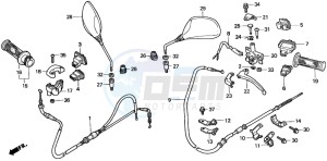 SFX50S drawing HANDLE LEVER/SWITCH/CABLE