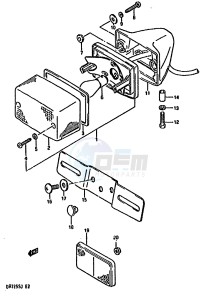 DR125S (F-H-J) drawing REAR COMBINATION LAMP