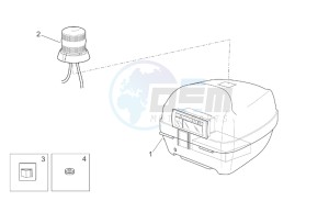 Scarabeo 50 Di-Tech drawing Rear headlight - Top box