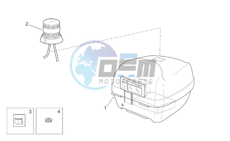 Rear headlight - Top box