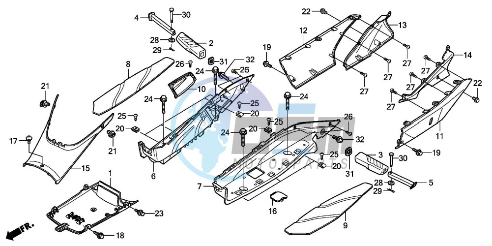 FLOOR PANEL/CENTER COVER (FES1257/A7)(FES1507/A7)