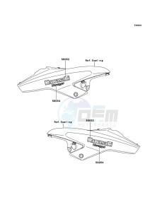 VERSYS KLE650CDF XX (EU ME A(FRICA) drawing Decals(White)