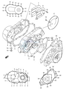 LT-A500F (P24) drawing CRANKCASE COVER