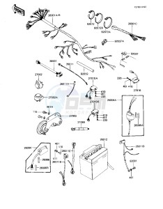 KZ 1100 D [SPECTRE] (D1-D2) [SPECTRE] drawing CHASSIS ELECTRICAL EQUIPMENT