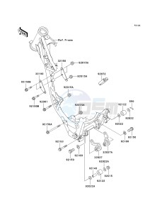 KX 85 A [KX85 MONSTER ENERGY] (A6F - A9FA) A7F drawing ENGINE MOUNT