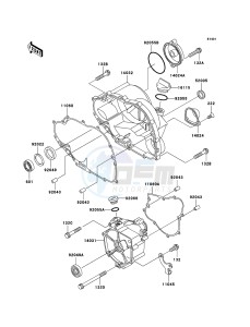 KLF250 KLF250A8F EU GB drawing Engine Cover(s)