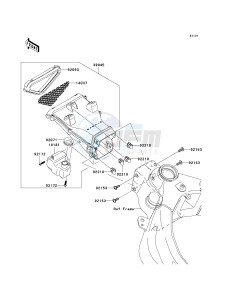 ZX 636 C [NINJA ZX-6R] (C1) C1 drawing AIR DUCT