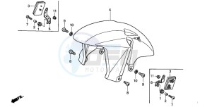 CBR900RE drawing FRONT FENDER