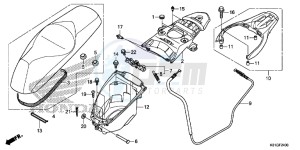 SH125DSG SH125 UK - (E) drawing SEAT/LUGGAGE BOX