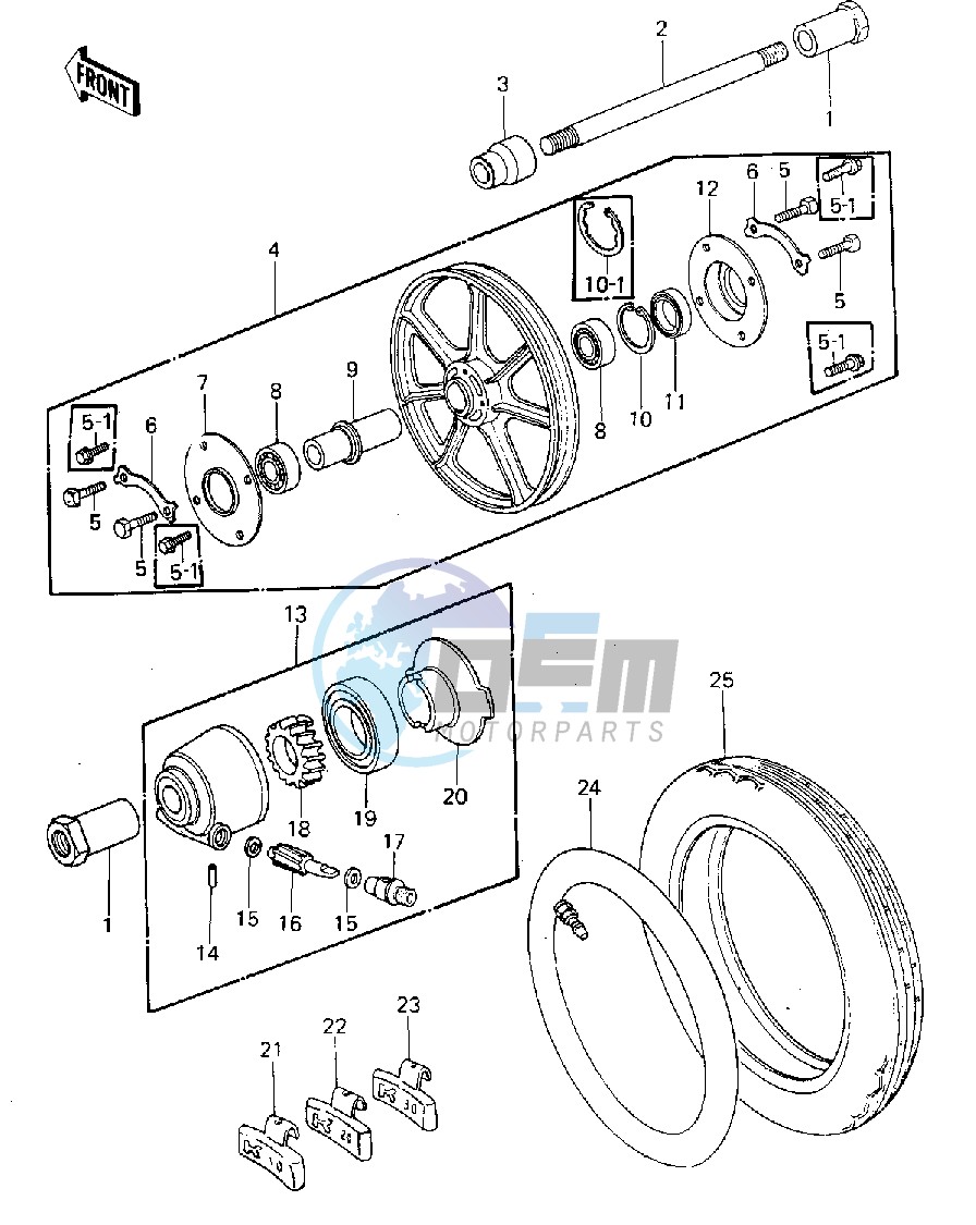 FRONT WHEEL_TIRE_HUB -- 79-80 A3_A3A_A4- -