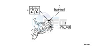 CRF50FB CRF50F ED drawing CAUTION LABEL (CRF50FA/ B)