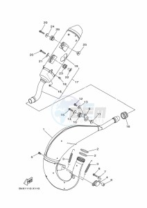 YZ125 (B4XN) drawing EXHAUST