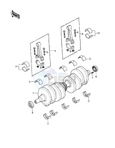 KZ 750 E (E1) drawing CRANKSHAFT -- 80 KZY 50-E1- -