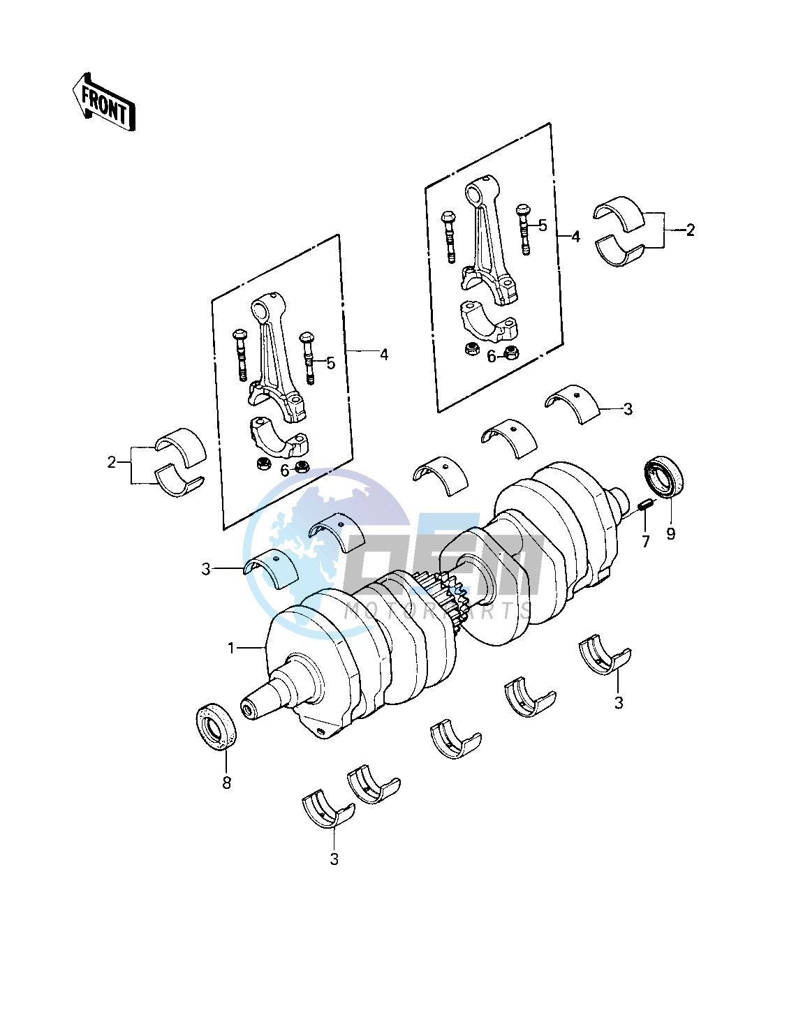 CRANKSHAFT -- 80 KZY 50-E1- -