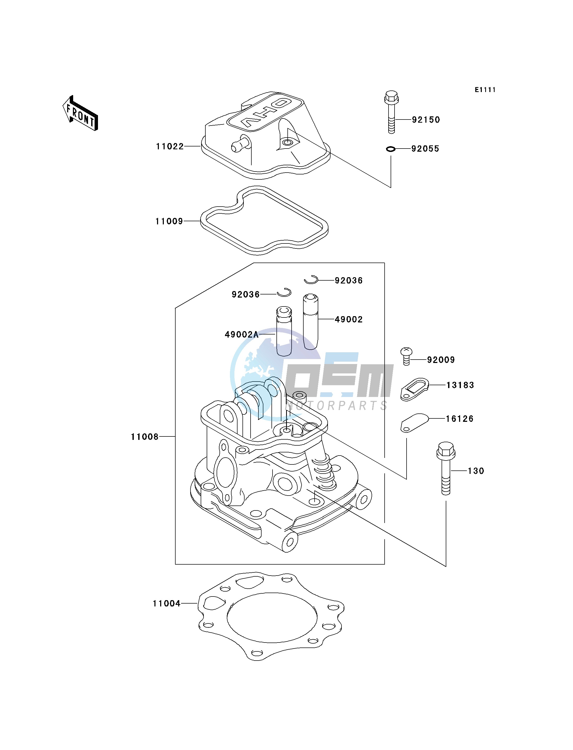 CYLINDER HEAD-- KAF300-B1- -