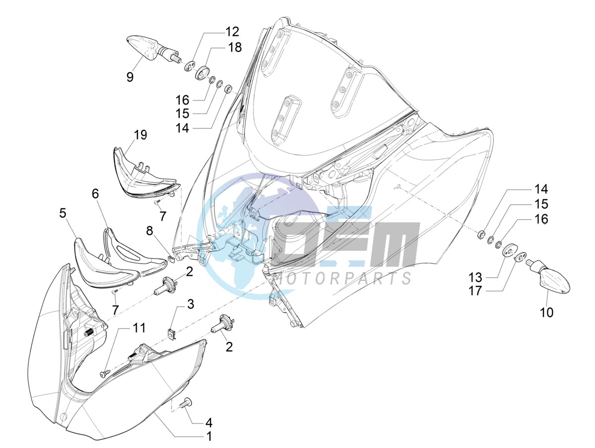 Front headlamps - Turn signal lamps