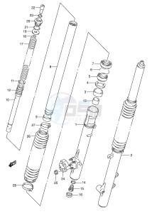 DR350 (E1) drawing FRONT DAMPER (SEE NOTE)