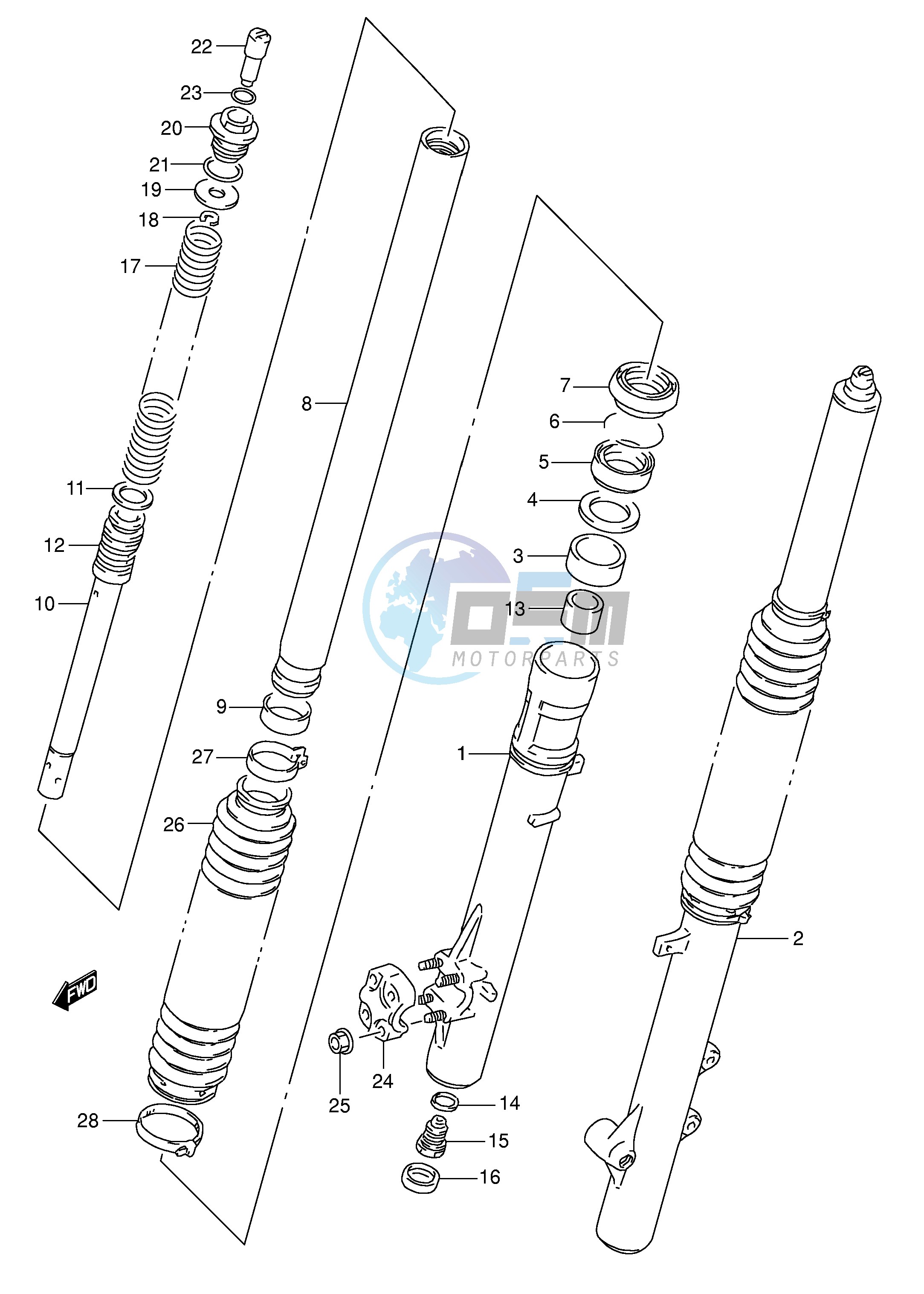 FRONT DAMPER (SEE NOTE)