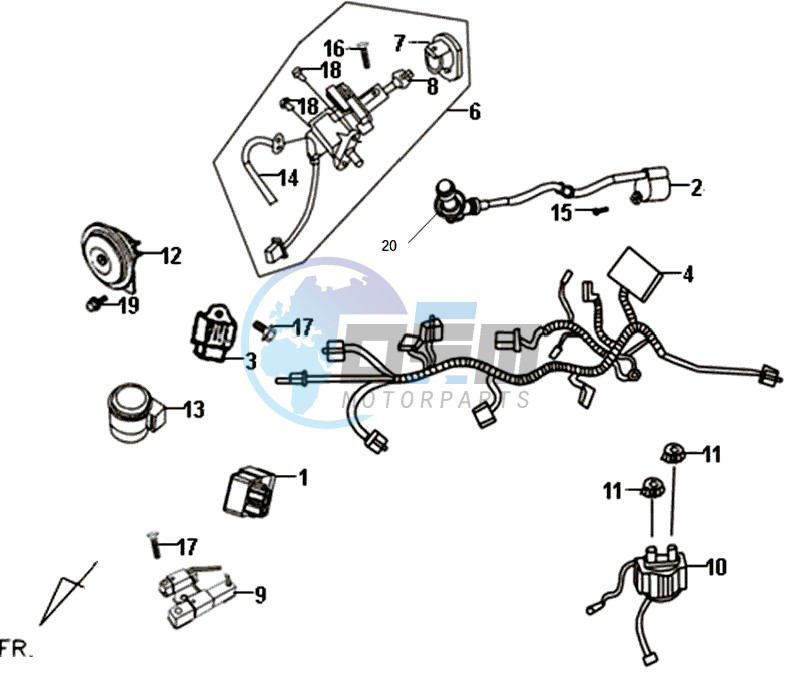 WIRING HARNASS - IGNITION LOCK - CDI UNIT