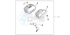 CBF1000SA Europe Direct - (ED / ABS) drawing NARROW PANNIER SET