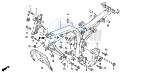 CB900F CB900 HORNET drawing FRAME BODY