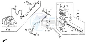 FJS600D SILVER WING drawing REAR BRAKE MASTER CYLINDER