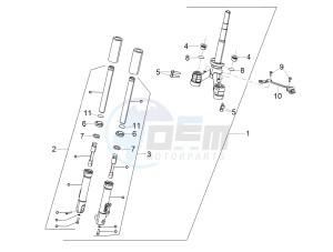 SCARABEO 50 2T CARBURATORE E4 CLASSIC (EMEA) drawing Front fork