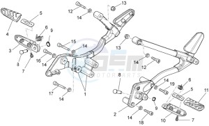 Stelvio 1200 - NTX - ABS 1200 drawing Front footrests