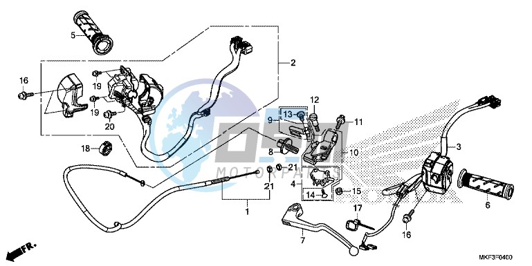 HANDLE LEVER/ SWITCH/ CABLE