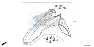 CRF250LE CRF250L Korea - (KO) drawing FRONT FENDER