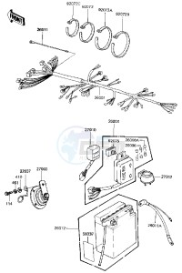 KZ 440 B (B1) drawing CHASSIS ELECTRICAL EQUIPMENT -- 81 B2- -