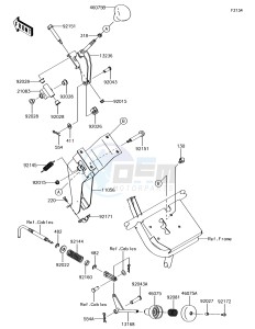 MULE SX KAF400JHF EU drawing Shift Lever(s)