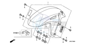 CB600FA Europe Direct - (ED / 25K) drawing FRONT FENDER