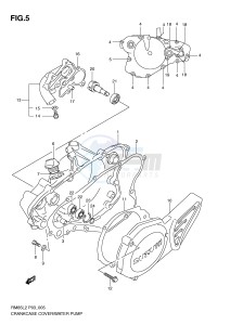 RM85 (P03) drawing CRANKCASE COVER- WATER PUMP