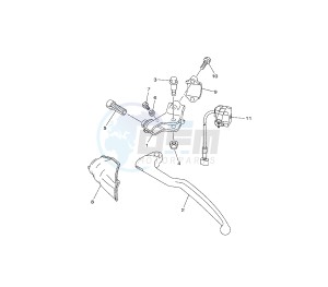 YZ F 450 drawing HANDLE SWITCH AND LEVER