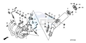 CB1300SA9 France - (F / ABS BCT CMF MME TWO) drawing EXHAUST MUFFLER