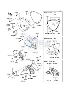 W800 EJ800ADFA GB XX (EU ME A(FRICA) drawing Left Engine Cover(s)