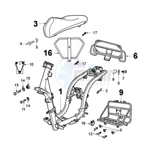 LUDIX 14 EP 2T EU drawing FRAME AND SADDLE