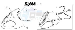 SHARK 50 E2 drawing HEADLAMP CPL