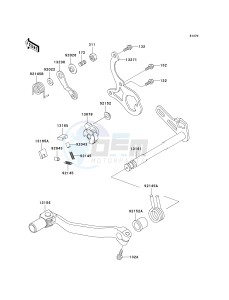 KX 125 M (M1) drawing GEAR CHANGE MECHANISM