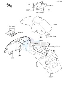 ZX 600 B [NINJA 600RX] (B1) [NINJA 600RX] drawing FENDERS