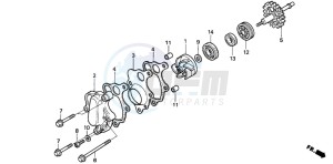 CR500R drawing WATER PUMP